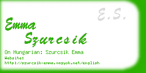 emma szurcsik business card